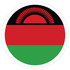Flag of Malawi design shape. Malawi flag shape. 