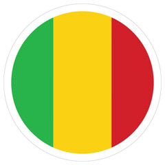 Mali flag shape. Flag of Mali design shape circle shape 
