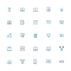 Online Education Duoline 2d Icon. Editable stroke. Pixel Perfect at 32x32