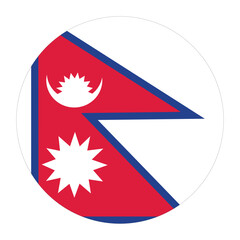 Obraz premium Nepal flag shape. Flag of Nepal