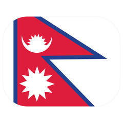 Obraz premium Nepal flag shape. Flag of Nepal