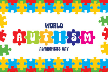 World autism awareness day illustration vector illustration