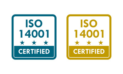 ISO 14001 Design badge template illustration