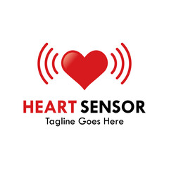 Heart sensor design template illustration