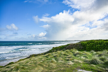 The water, the rain, the sea, the sky is like being close to the grass but far away.
