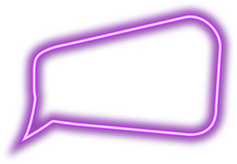 bubble speech neon light empty