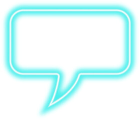 Naklejka premium bubble speech neon light empty