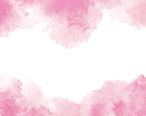Pink clouds watercolor backgrounds, illustrations and vector, use for a wedding, valentines and Mother’s Day card, poster backdrop.