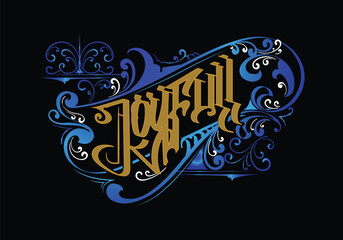 JOYFULL lettering logo custom religion t shirt design