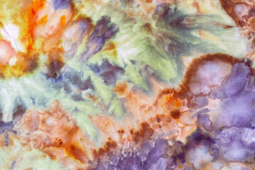 Obraz na płótnie Canvas tie dye pattern fabric texture abstract background.