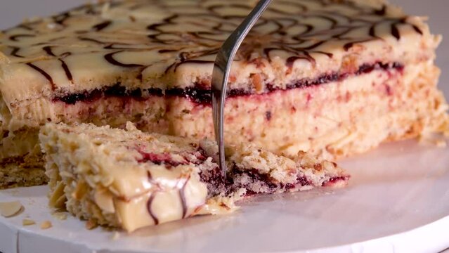 Esterhazy is almond-chocolate cake popular in Hungary, Austria and Germany. Named after the Hungarian diplomat Prince Antal Esterhazy,