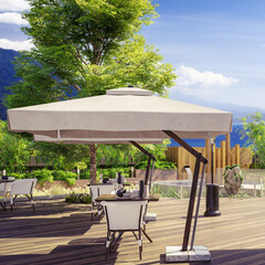 Resort & Restaurant Area with Outdoor Greening and Beautifull View Over the Sea (detail) - 3D Visualization