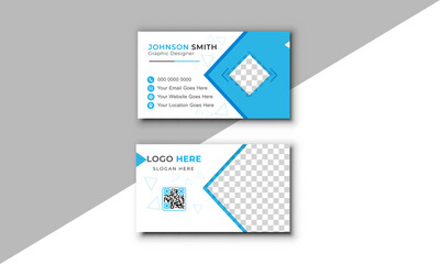 Creative and simple eye-catching business card design , horizonal and vertical layout.