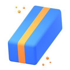 3D eraser illustrations render of versatile and functional eraser icon designs. Perfect for effortlessly correcting mistakes and smudges in your artwork and writing. 