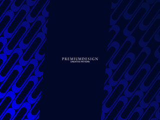 Premium background design with diagonal dark blue stripe pattern. Vector horizontal template for digital lux business banner, contemporary formal invitation, luxury voucher, prestigious gift certifica