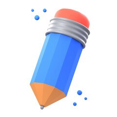 3D pencil illustrations render of versatile and precise pencil icon designs. Perfect for writing, drawing, and unleashing your creativity. 