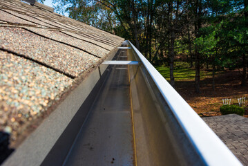 Cleaned gutters in front of the house, K style, No need to climb a ladder Cleaned gutters summer...