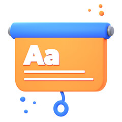 3D presentation board illustrations render of sleek and functional presentation board icon designs. Perfect for showcasing your ideas, projects, and presentations. 