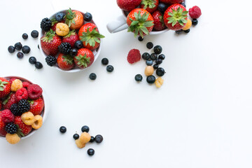 Fototapeta na wymiar Fresh fruits for dessert