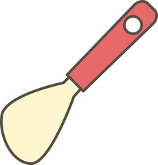 ゴムベラ・フライ返しのシンプルイラスト