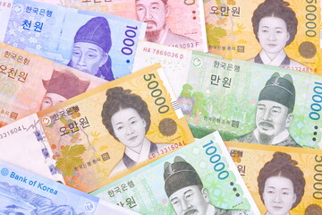 韓国の通貨、ウォンKRWの紙幣