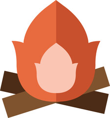 ファイヤーキャンプ　イラスト素材ベクター