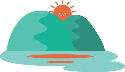 レジャー施設　イラスト素材ベクター