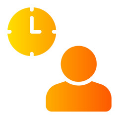 time management gradient icon