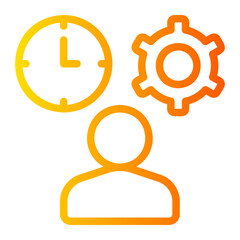 time management gradient icon