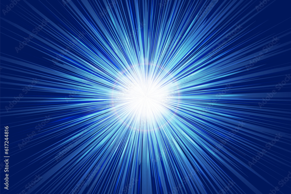 Wall mural light background of explosion