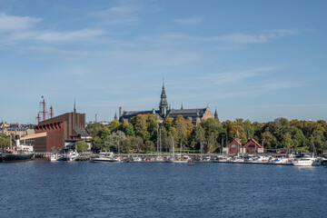 Obraz premium architecture of the Nordic Museum or Nordiska museet, located on Djurgarden island in Stockholm, Sweeden