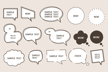 Hold chat bubbles with text