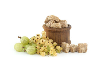 Gooseberries, yellow currants and brown sugar