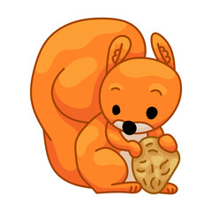 Squirrel Cute Character Sticker