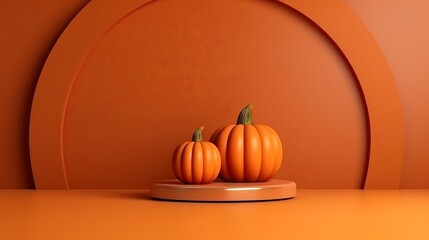 Podium and minimal abstract background for Halloween 31th october