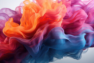 Generative AI - Rainbow Colored Smoke, Vibrant and Mesmerizing Wallpaper