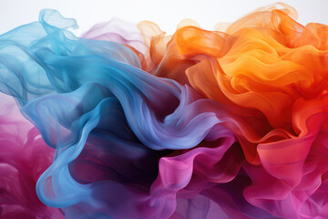 Obraz premium Generative AI - Rainbow Colored Smoke, Vibrant and Mesmerizing Wallpaper