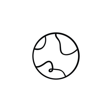 Earth Line Style Icon Design