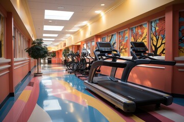 Wellness Center Exercise Room - AI Generated