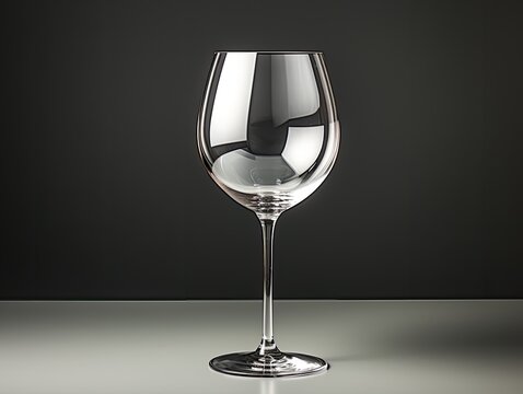 Wine Glass on White - AI Generated
