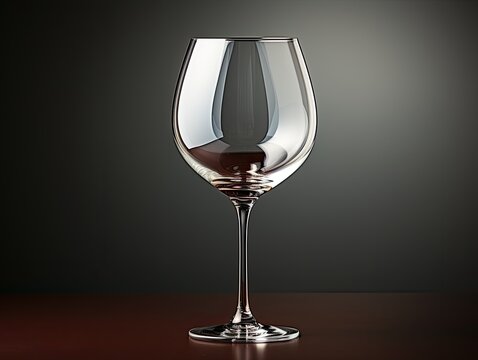 Wine Glass on White - AI Generated