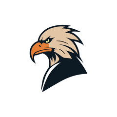 simple eagle emblem animal wildlife logo vector illustration template design