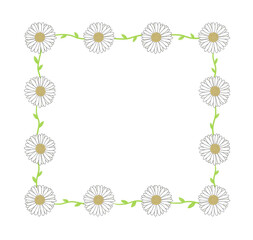 Daisy flowers and vines Frame , 데이지 꽃과 덩쿨이 있는 프레임