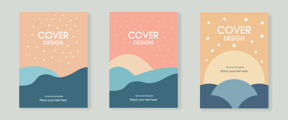 Book cover design template, abstract shapes for presentation, poster, brochure, magazine, flyer.