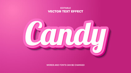 pink candy editable text effect