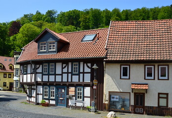 Historical Buildings in the Old Town of Ruhla in the Thuringian Forest
