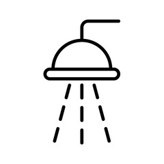 Shower line icon. Vector pictogram, editable stroke