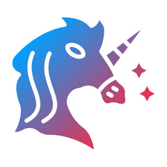 Vector Design Unicorn Icon Style