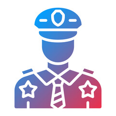 Vector Design Officer Icon Style