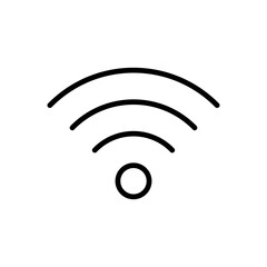 Wifi or wireless vector line icon, editable stoke